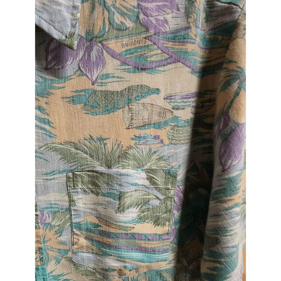 VTG Tropic Traders Bahamas Men's Medium Hawaiian Shirt Short Sleeve Button Down - Picture 3 of 4